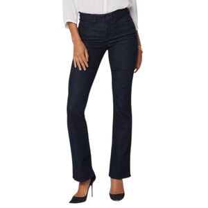 NYDJ Dark Denim Wide Leg Tummy Tuck Jeans Size 4